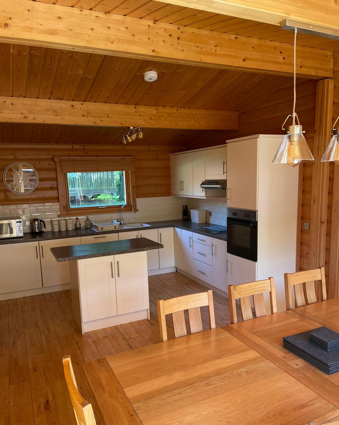 Kenwick Log Cabin Kitchen